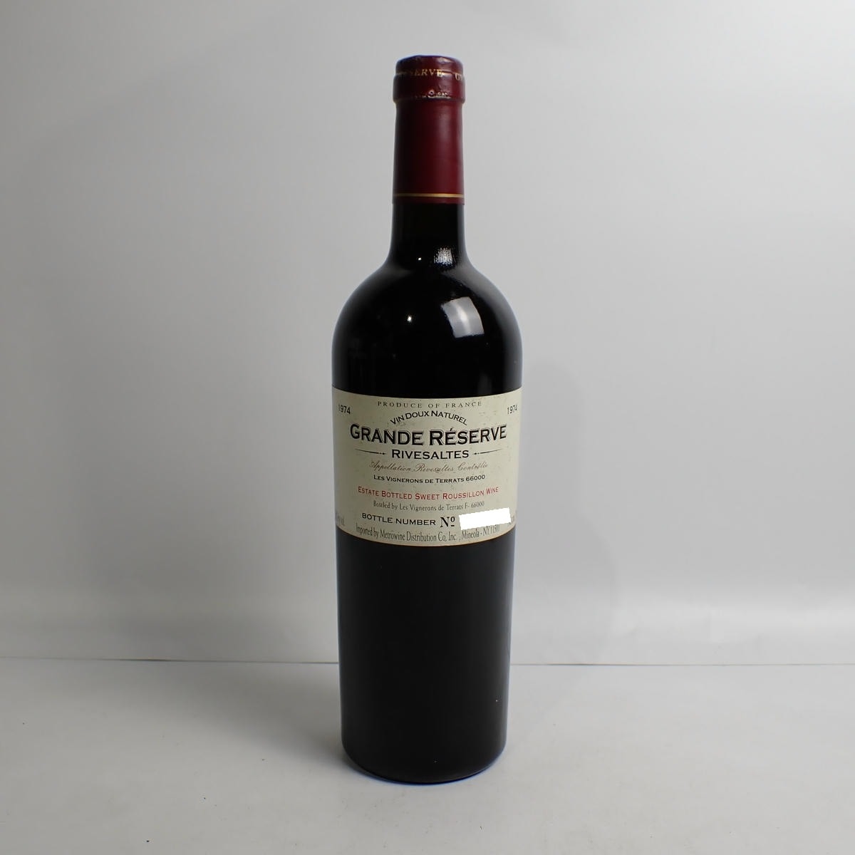 Les Vignerons de Terrats（レ ヴィニュロン ド テラ）グラン レゼルヴ リヴザルト 1974 箱なし