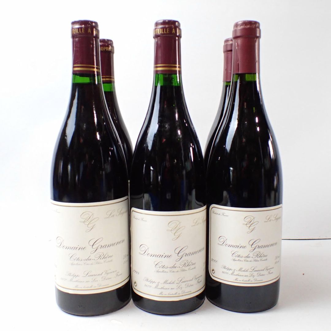 【6本セット】Domaine Gramenon（ドメーヌ グラムノン）コート デュ ローヌ各種（2000 14% 750ml 等） 箱なし ※ラベルキズ