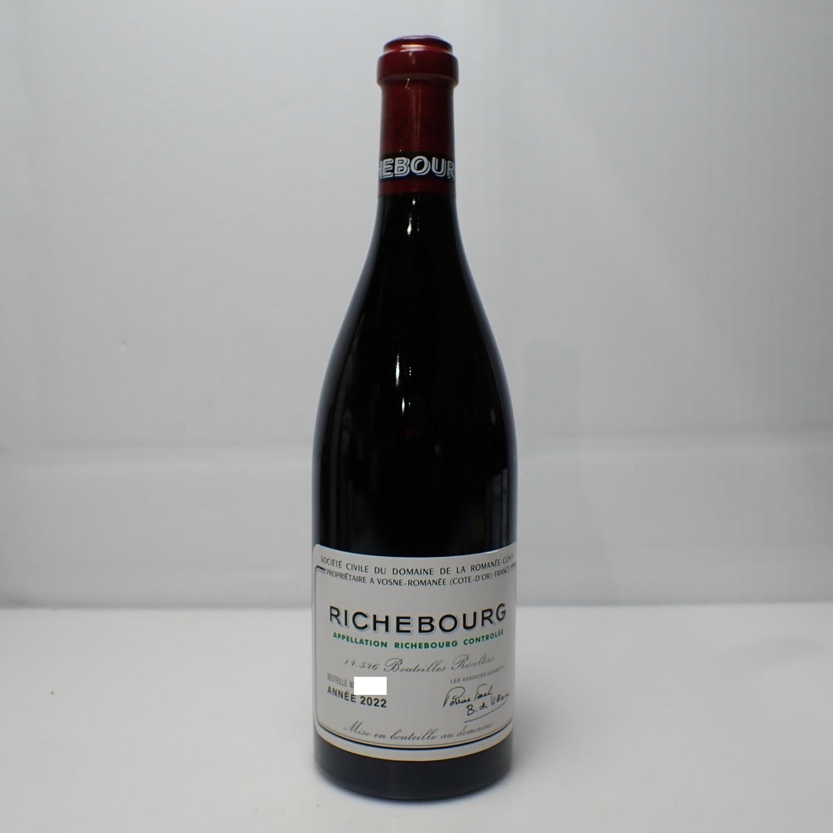 RICHEBOURG 2022 空瓶 DRC リシュブール ワインショップ - MY CELLAR（マイセラー）
