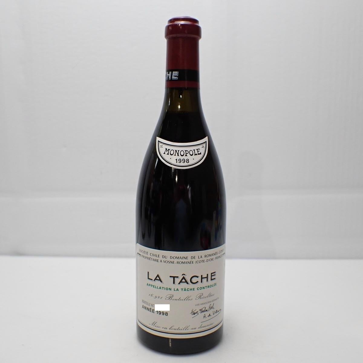 DRC LA TACHE（ラターシュ）1998 サントリー 箱なしの通販ショップ