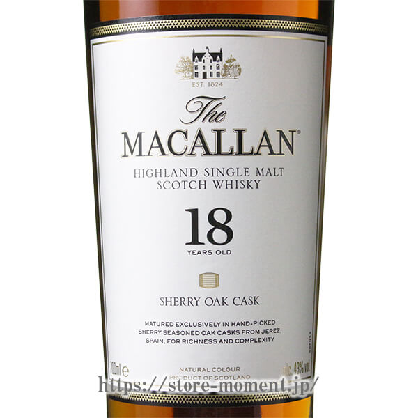 �ޥå���� 18ǯ �����꡼������������ Ȣ�ʤ� �� MACALLAN 18 YEARS OLD SHERRY OAK CASK