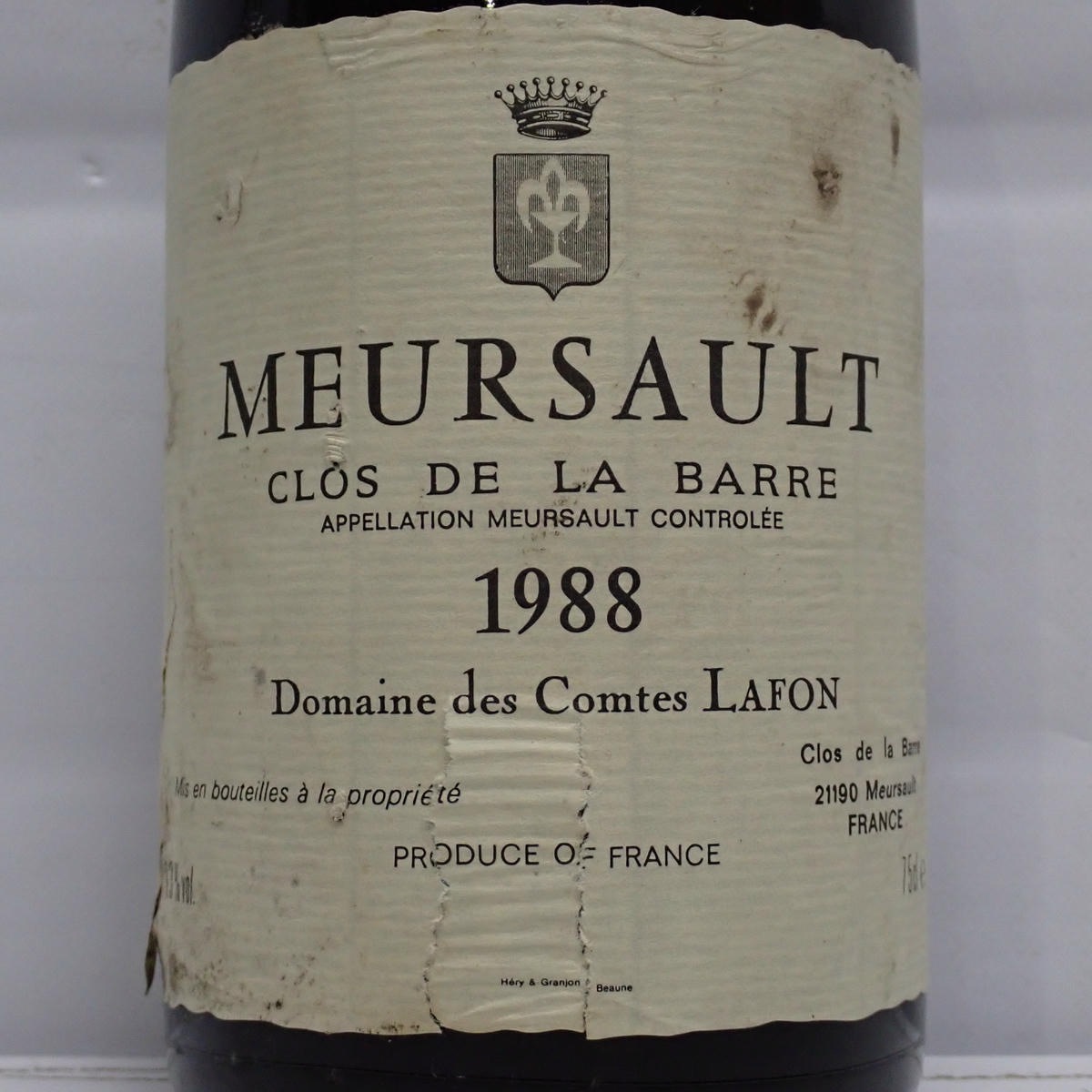 COMTES LAFON（コント ラフォン）ムルソー クロ ド ラ バール 1988 箱