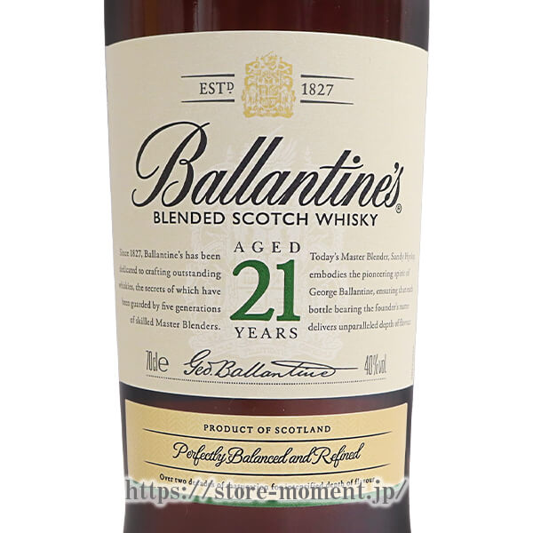 �Х�󥿥��� 21ǯ Ȣ�ʤ� �� Ballantine's AGED 21 YEARS