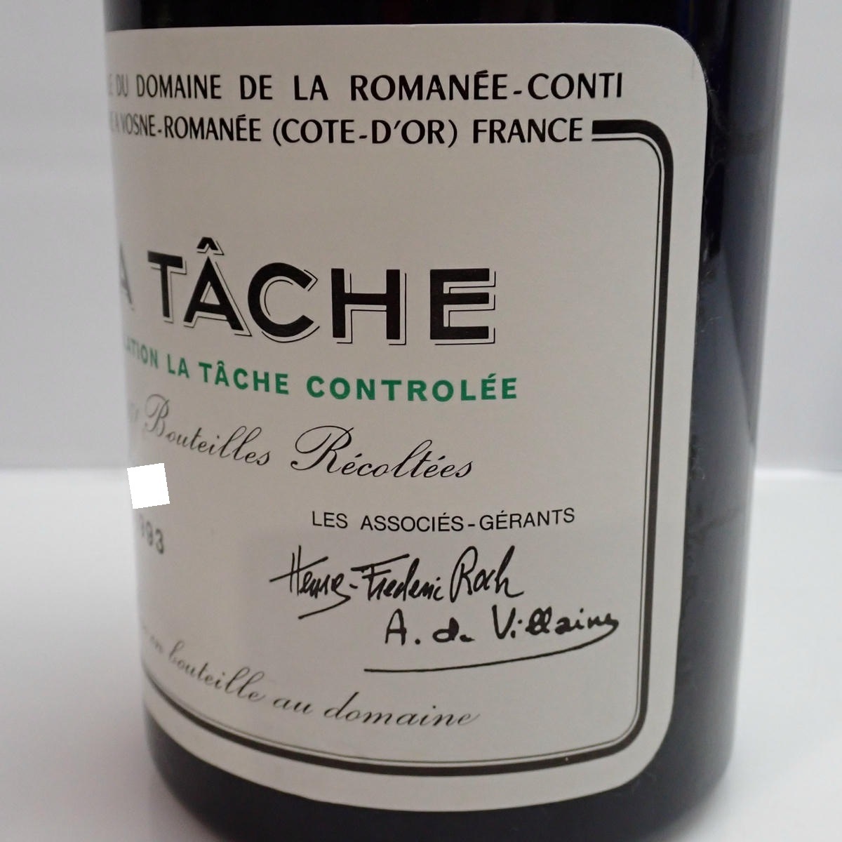 DRC LA TACHE（ラ ターシュ）1993 サントリー 箱なしの通販ショップ