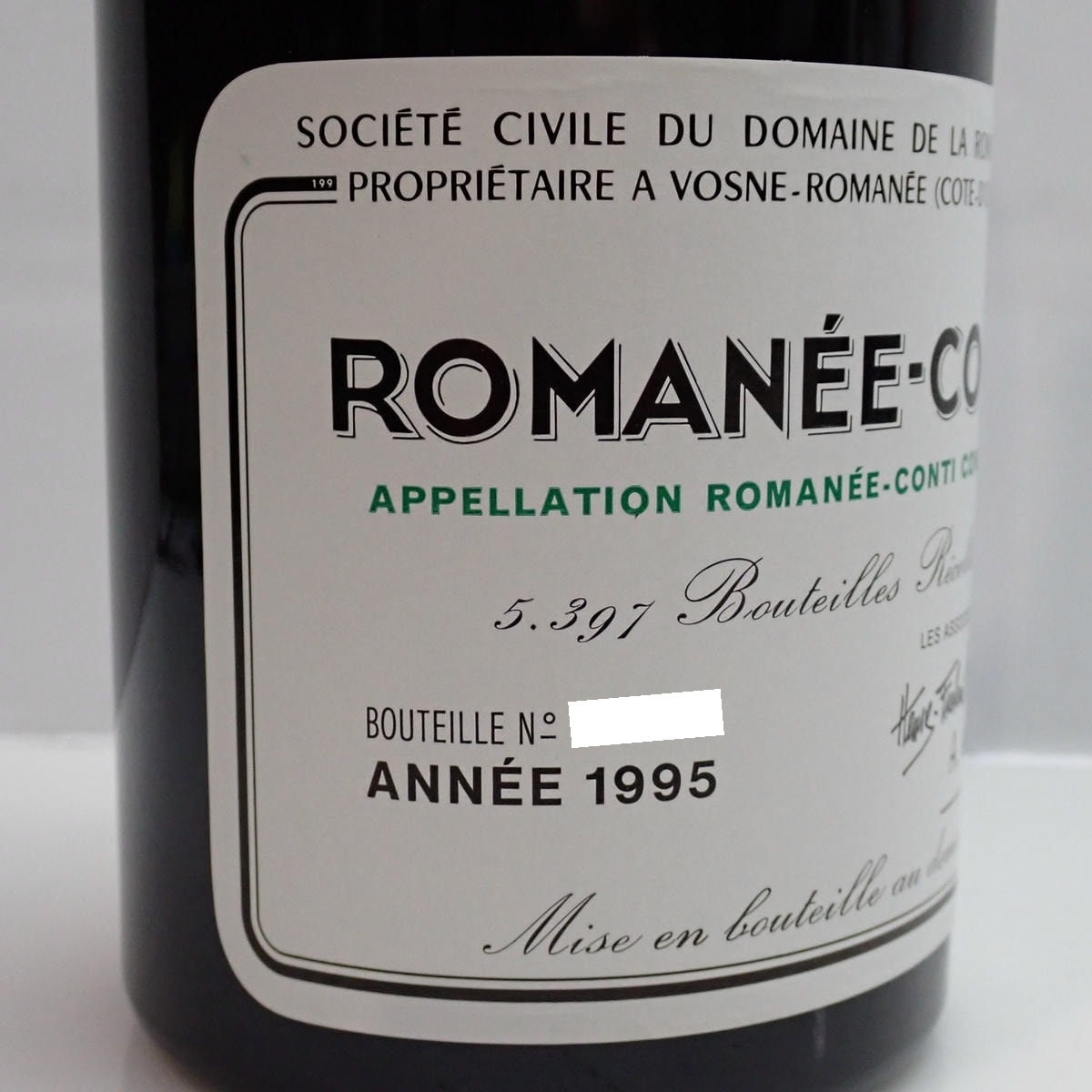 DRC ROMANEE-CONTI（ロマネ コンティ）1995 サントリー 箱なし ※液面