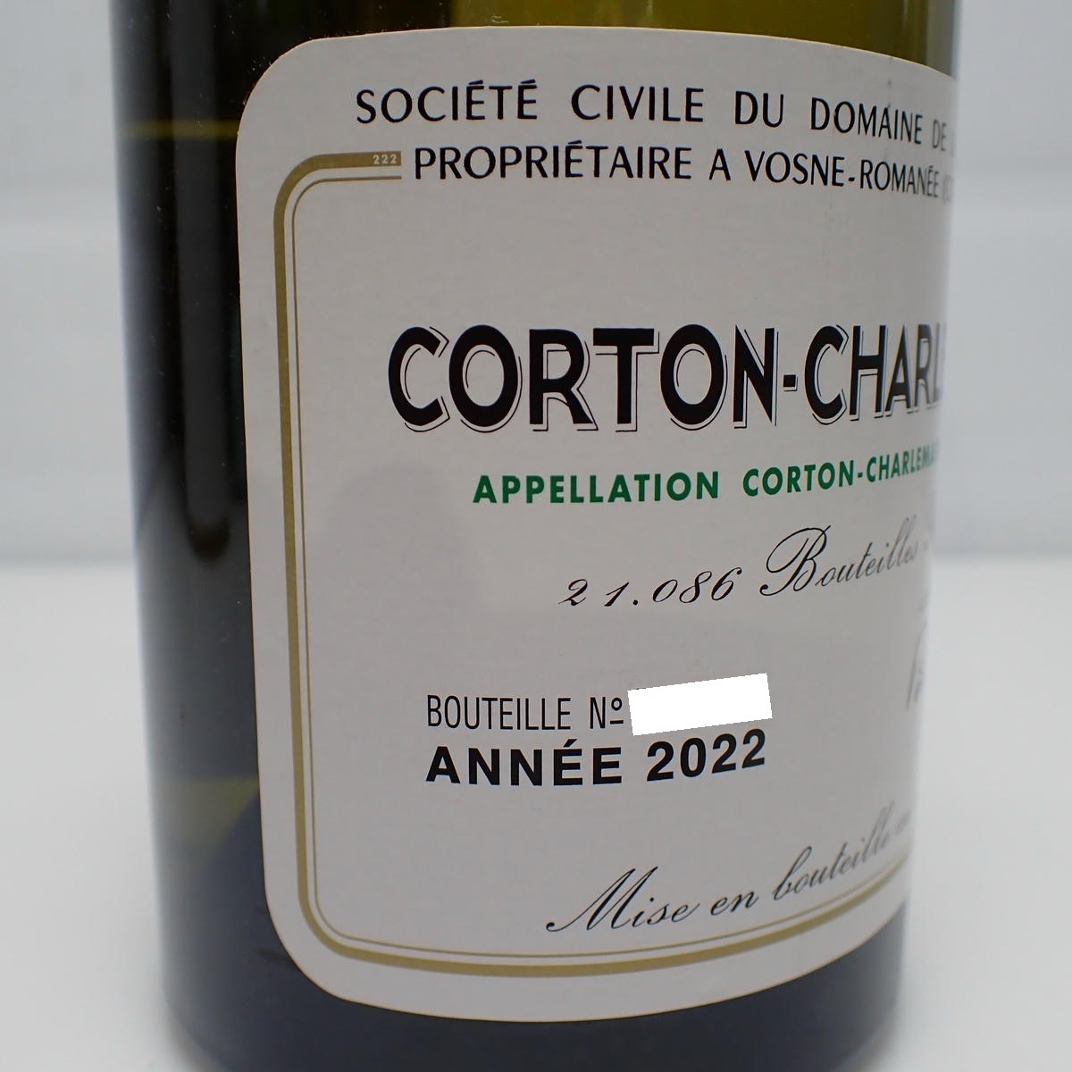 DRC CORTON-CHARLEMAGNE（コルトン シャルルマーニュ）2022 ファインズ