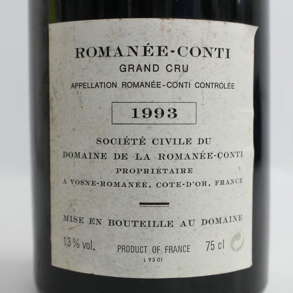 DRC ROMANEE-CONTI ���ޥͥ���ƥ� 1993 Ȣ�ʤ� �������㲼����٥����