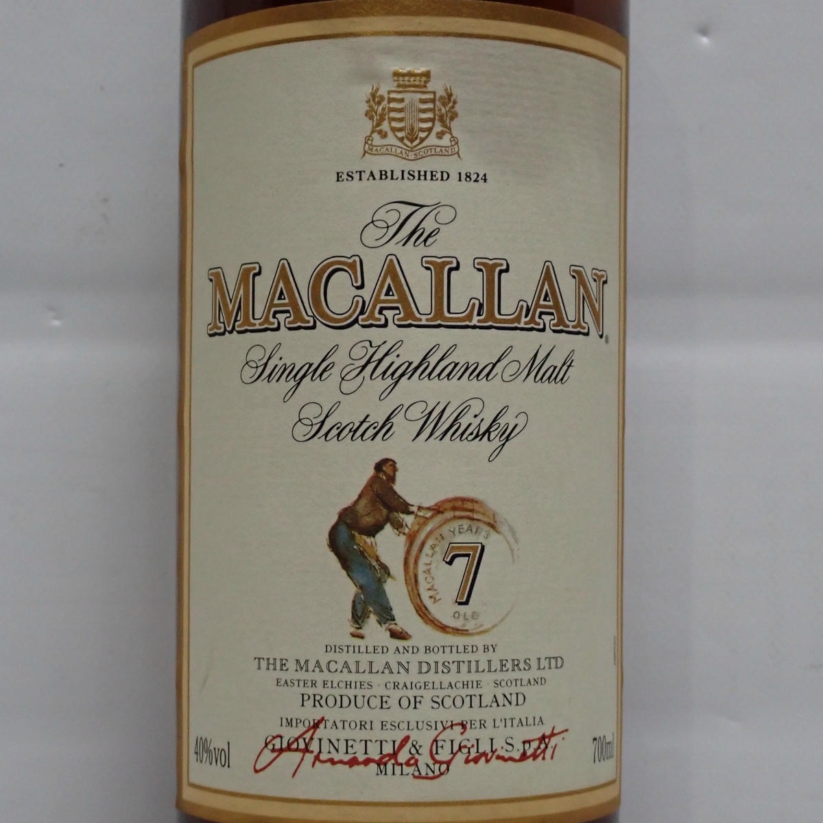 MACALLAN 7年 アルマンド ジオベネッティ 40% 700ml The MACALLAN（マッカラン）7年 アルマンド ジオベネッティ 箱付の通販