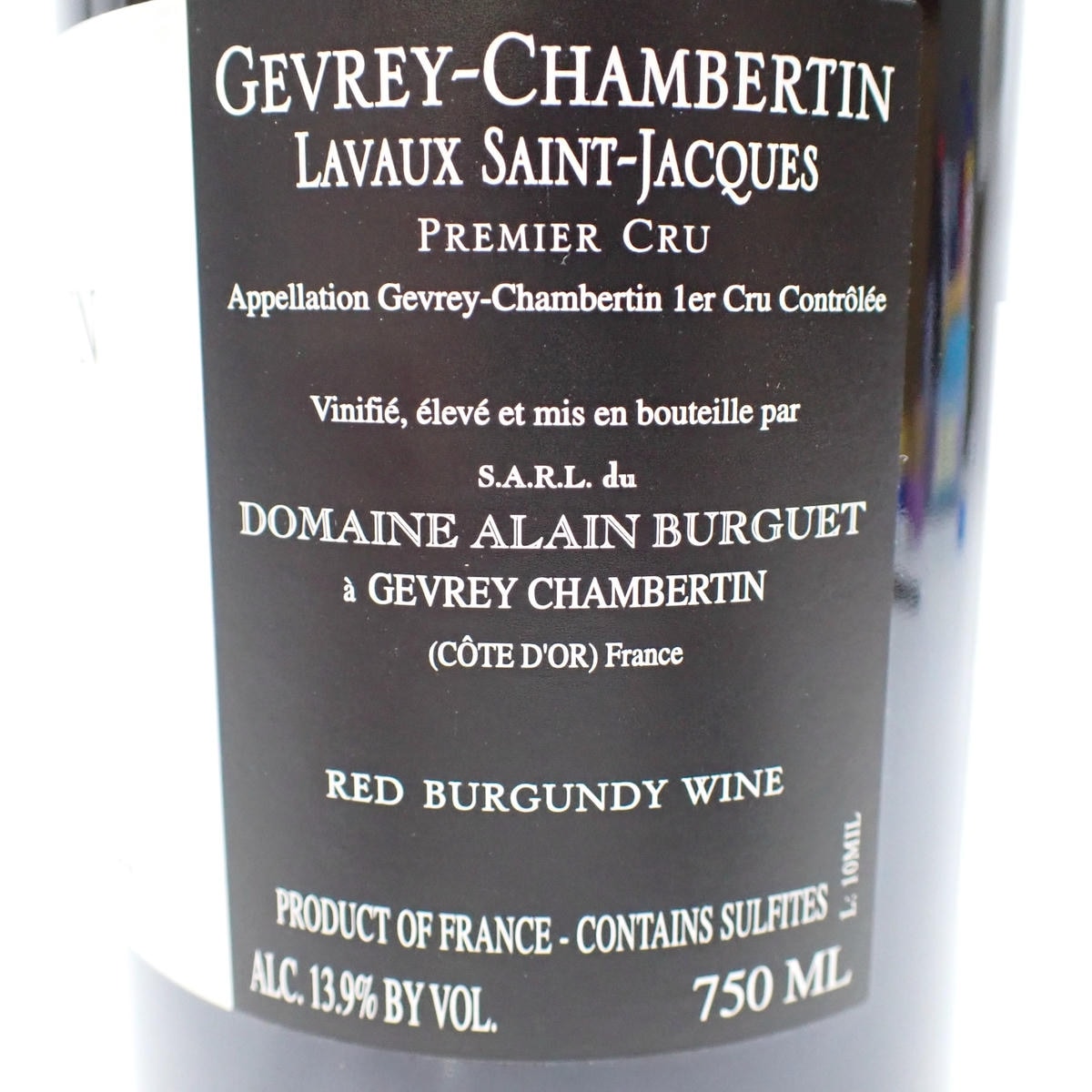 【DOMAINE　ALAIN ２０００】ジュブレシャンベルタン赤ワイン未開栓品 ALAIN BURGUET（アラン ビュルゲ）ジュヴレ シャンベルタン ラヴォー