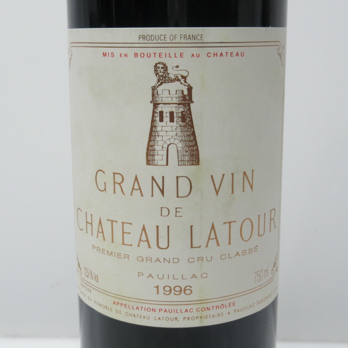 シャトー・ラトゥール 1996年 750ml　セラー厳重管理 CHATEAU LATOUR（シャトー ラトゥール）1996 箱なしの通販ショップ