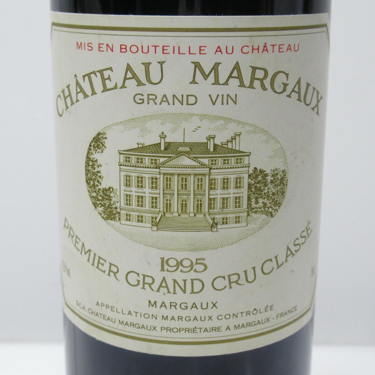 1995 シャトーマルゴー　白ワイン　希少　フランス産 CHATEAU MARGAUX（シャトーマルゴー）1995 箱なし ※ラベル汚れの通販