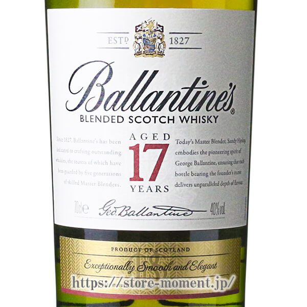 �Х�󥿥��� 17ǯ Ȣ�ʤ� �� Ballantine's AGED 17 YEARS