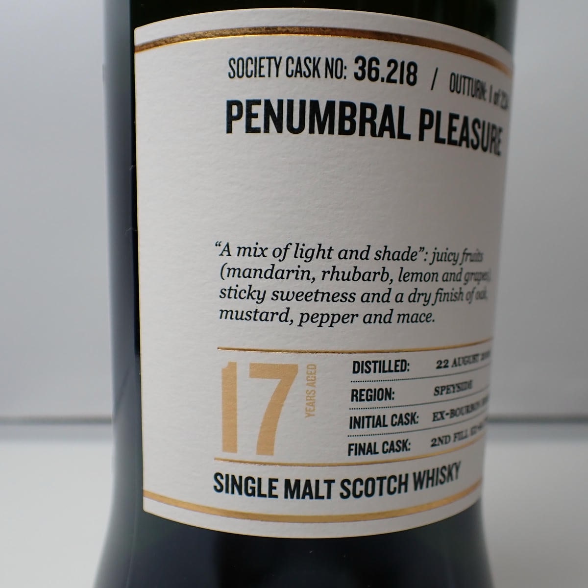 SMWS（ザ スコッチ モルト ウイスキー ソサエティ）36.218 ベンリネス
