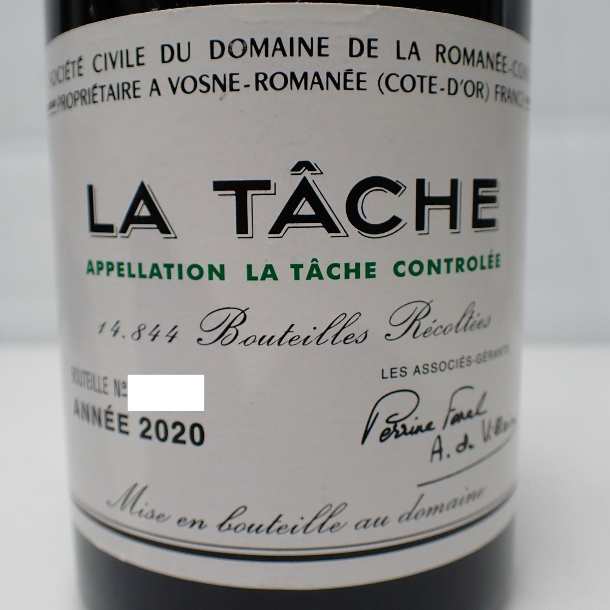 LA TACHE ラターシュ　1979年式　空瓶 DRC LA TACHE（ラターシュ）2020 ファインズ 箱なしの通販ショップ