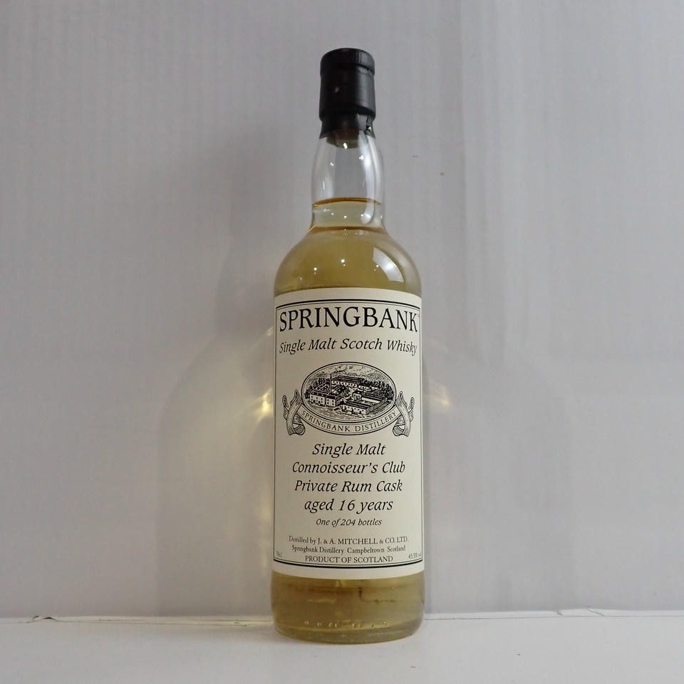 ウイスキー　エージェンシー周年　スプリングバンク SpringBank（スプリング バンク）16年 コニサーズクラブ プライベート
