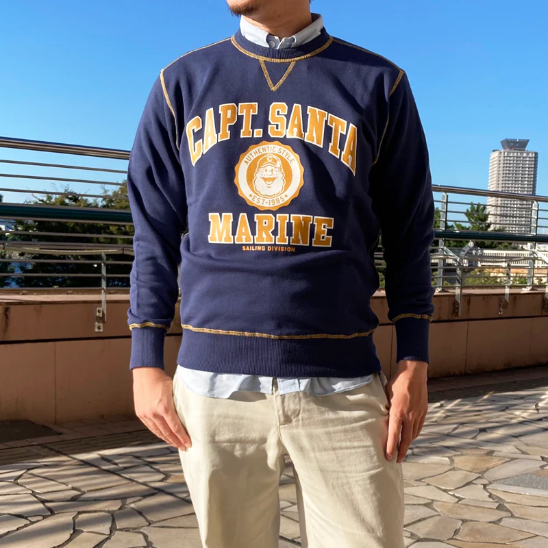 CAPTAINSANTA　ホーローシリーズ キャプテンサンタ》ステッチ配色トレーナー / JOYMARK DESIGN