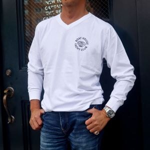 �ԥܡ��ȥϥ�����V-NECK L/ST�����