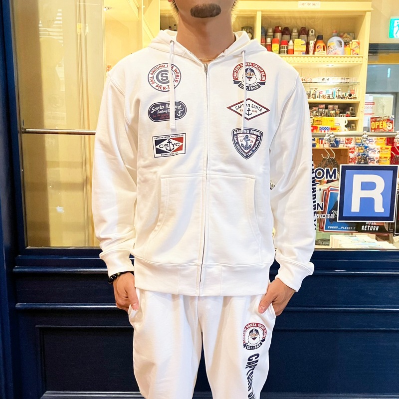 Captain Santa キャプテンサンタ　ジップパーカー　青　ブルー　秋服 キャプテンサンタ ジップパーカー キャプテンサンタ サンタ パーカー