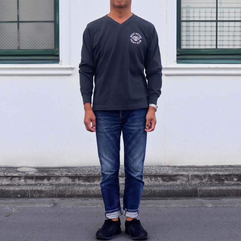 ԥܡȥϥV-NECK L/ST