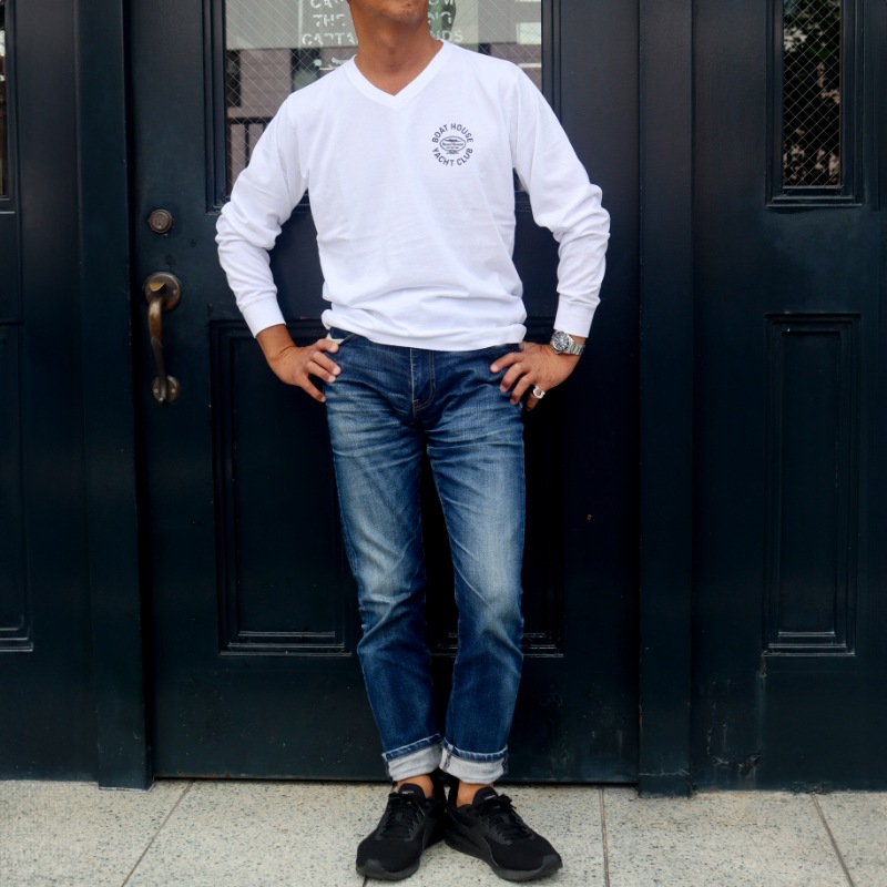 ԥܡȥϥV-NECK L/ST