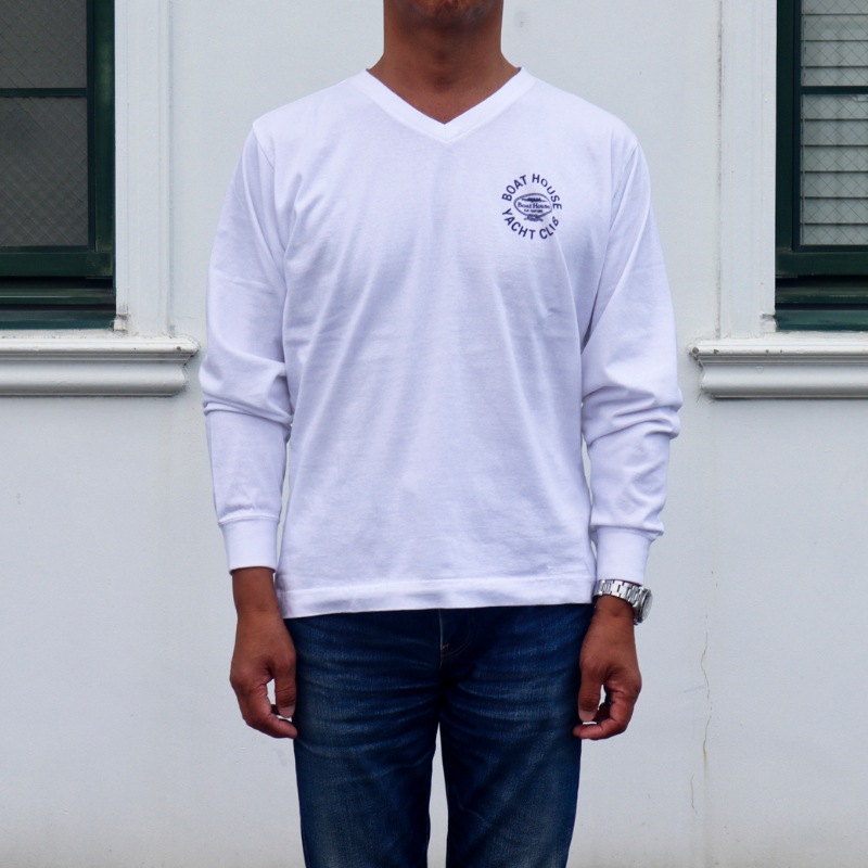 ԥܡȥϥV-NECK L/ST