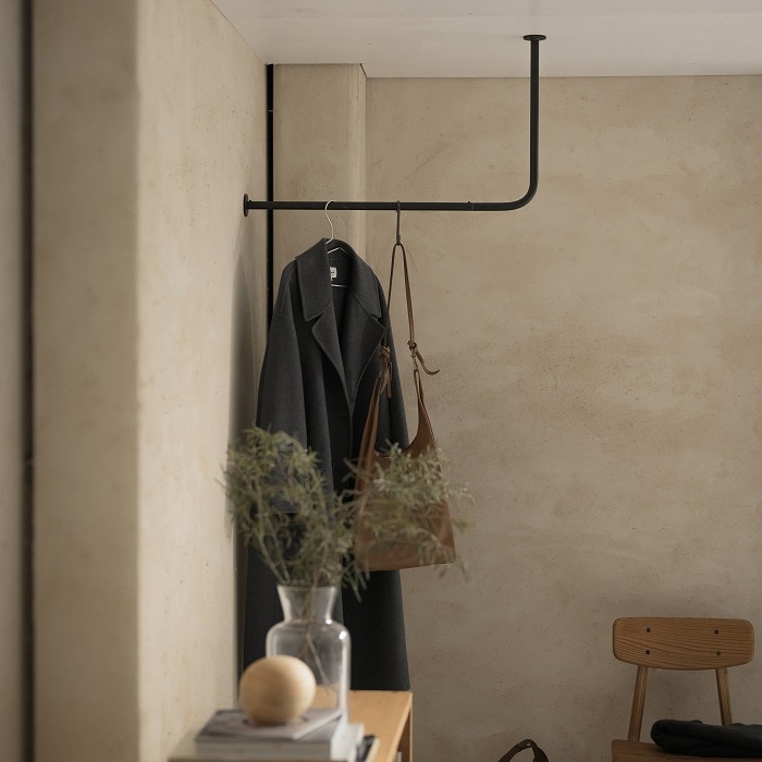 BOU】L字型天吊りハンガーバー | 収納・クローゼット | オリジナル家具