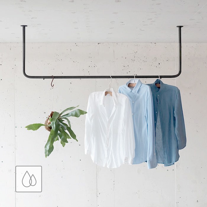 上手工作所　天吊この字アイアンバー BOU】コの字天吊りハンガーバー | 金物,ハンガーバー(ランドリー