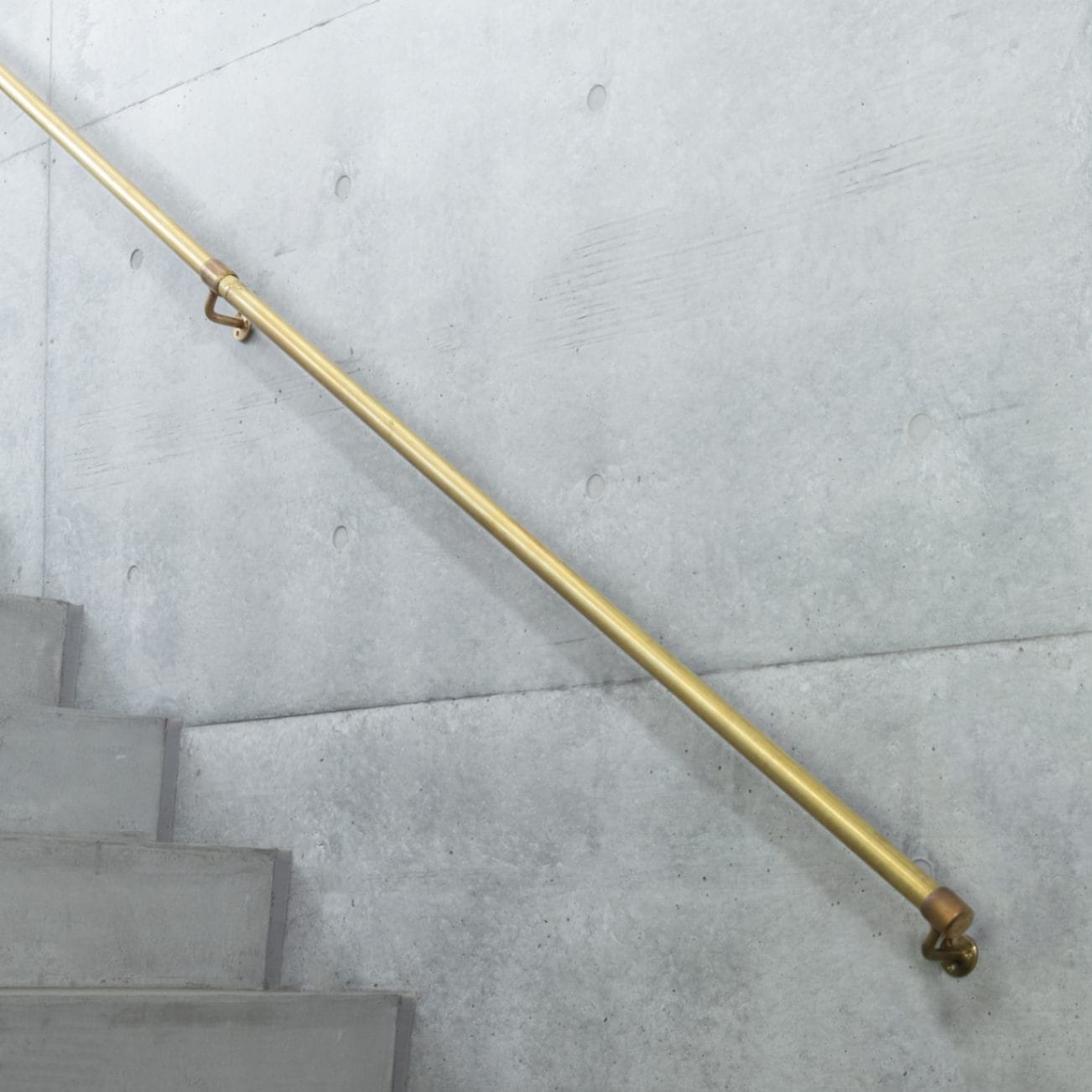 真鍮 階段手すり（丸座）＜サイズオーダー＞ | 金物,手すり