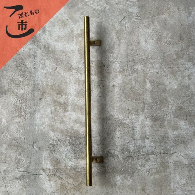 真鍮 オフセット木製ドアハンドル（こぶし）｜ドアハンドル｜【上手