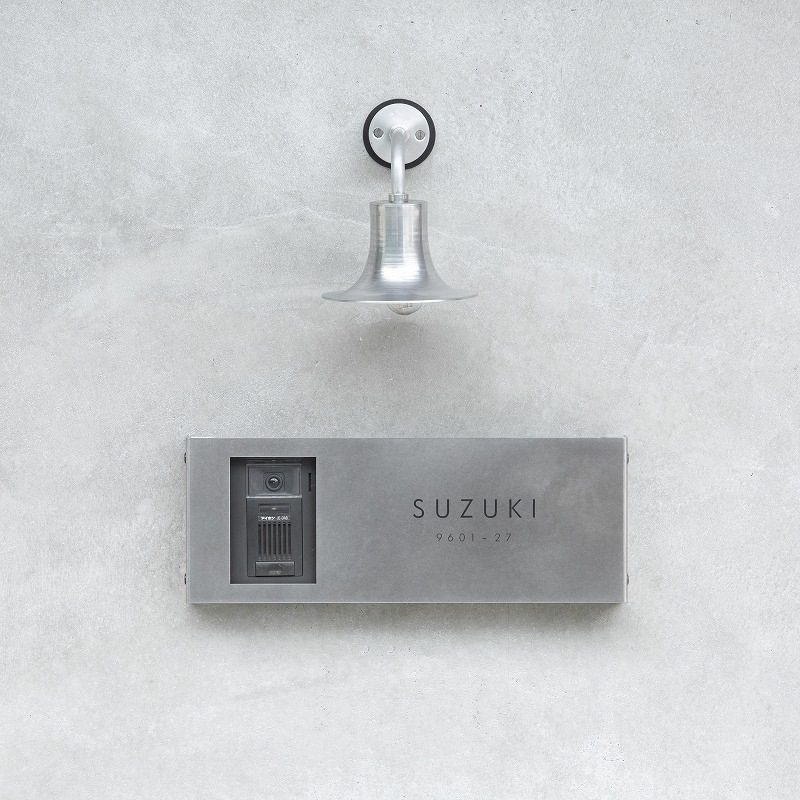 【Haco】インターフォンカバー表札 英語（ステンレス）