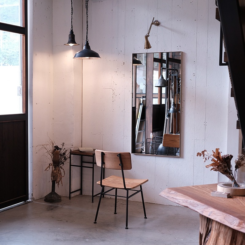 ウォールミラー 鉄製フレーム 洗面鏡 ウォールミラー 壁掛け アイアン フレームセット 四角