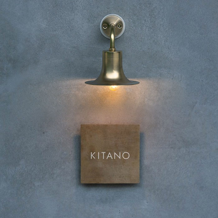 真鍮スクエア表札 槌目仕上げ 英語