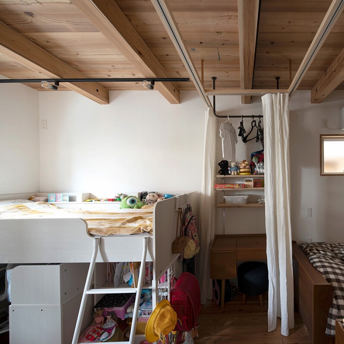 【BOU】錆びないコの字型天吊りハンガーバー(黒)