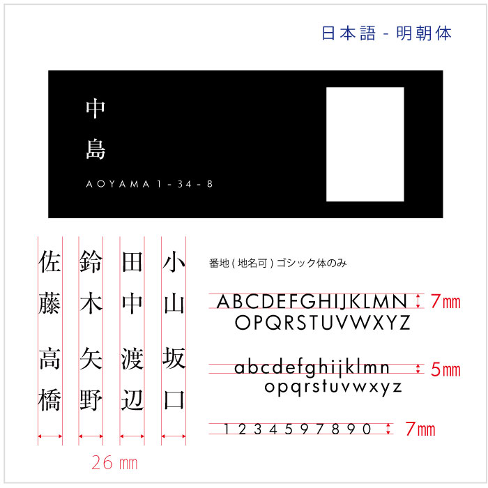 【Haco】インターフォンカバー表札 番地