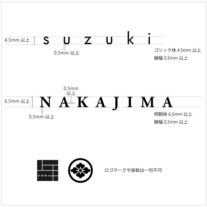 データ入稿【Haco】スクエア表札（ステンレス）