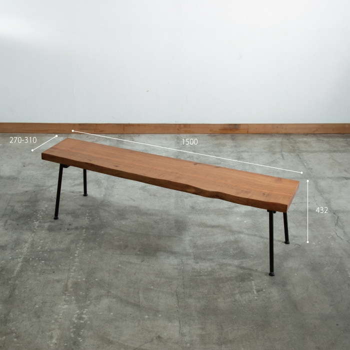 無垢天板ベンチ ヤマザクラ W1500