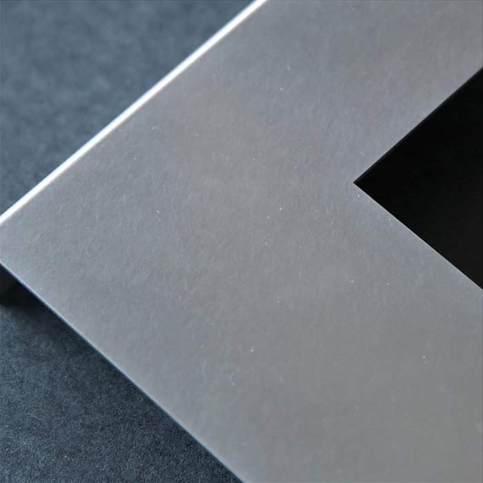 【Haco】大型専用インターフォンカバー表札 二世帯(ステンレス)