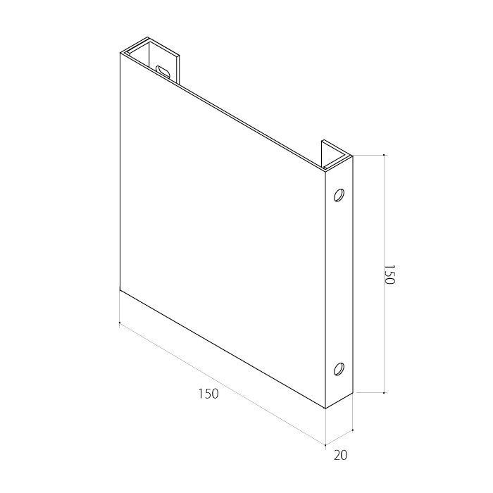【Haco】スクエア表札 文字入れなし（ステンレス）