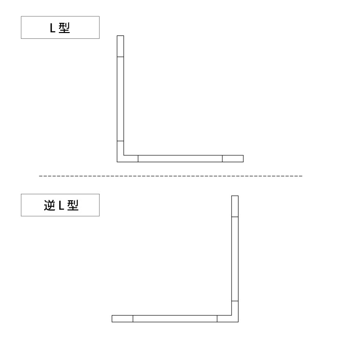 真鍮 L型手すり＜サイズオーダー＞