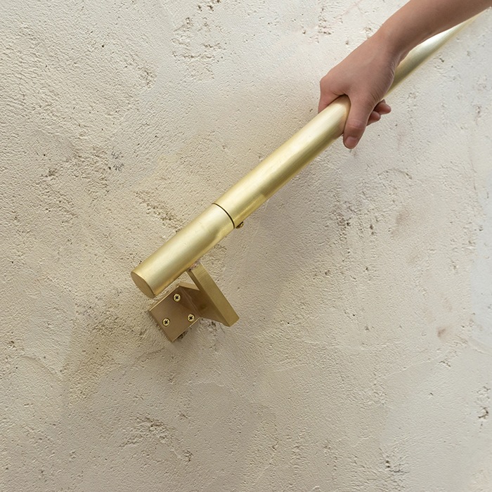 真鍮 階段手すり(角座)<サイズオーダー>