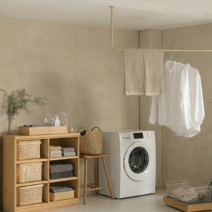 真鍮 L字型天吊りハンガーバー＜サイズオーダー＞