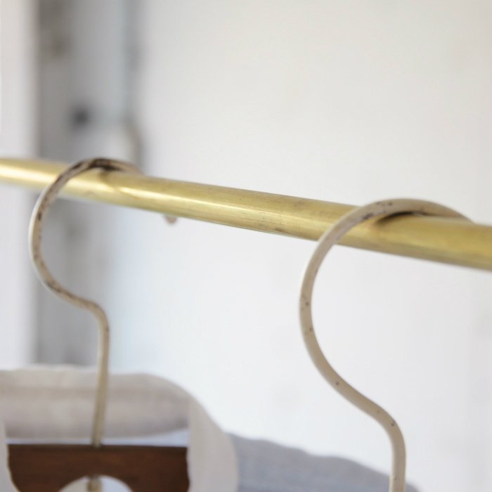 真鍮 L字型天吊りハンガーバー＜サイズオーダー＞