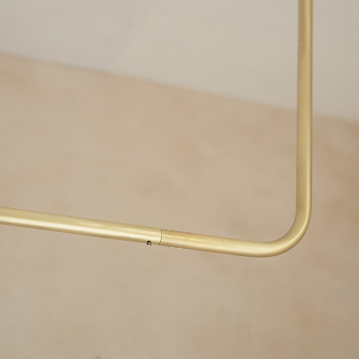 真鍮 L字型天吊りハンガーバー＜サイズオーダー＞