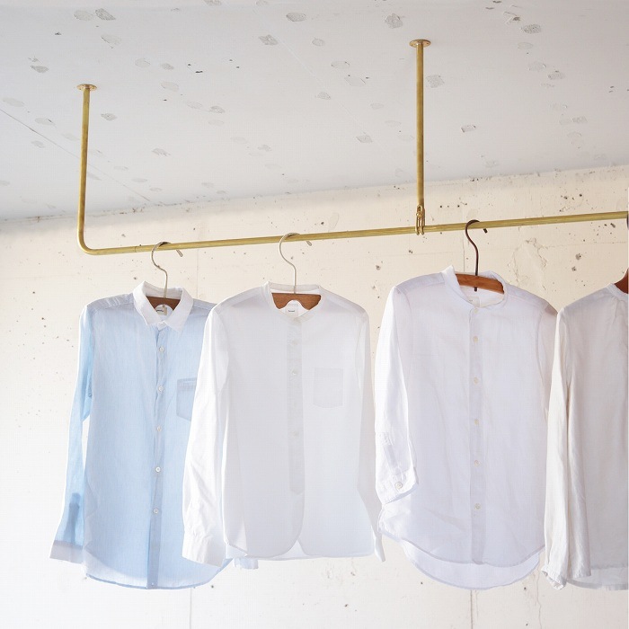 真鍮 L字型天吊りハンガーバー＜サイズオーダー＞