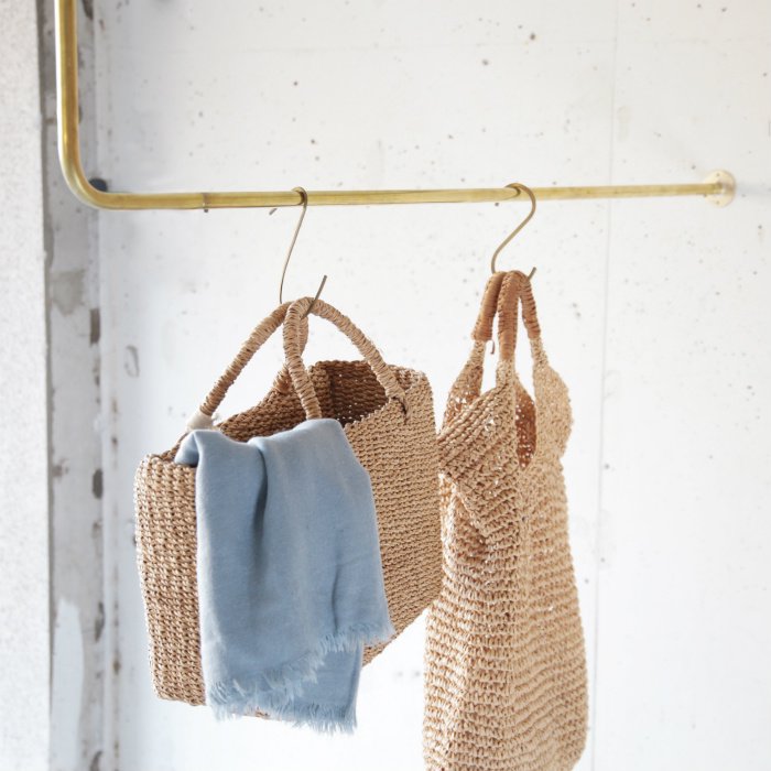 真鍮 L字型天吊りハンガーバー＜サイズオーダー＞