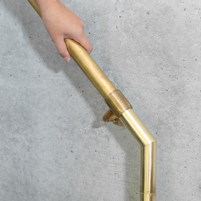 真鍮 階段手すり（丸座）＜サイズオーダー＞