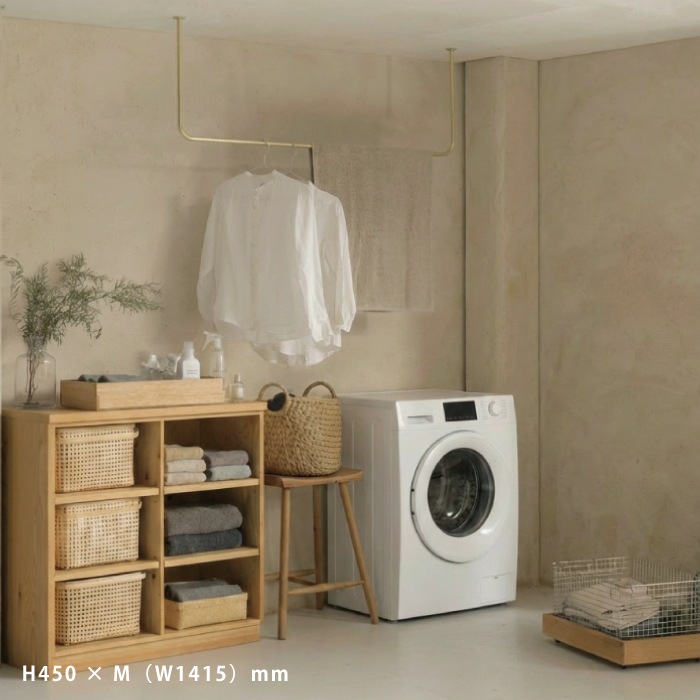 真鍮 コの字型天吊りハンガーバー＜サイズオーダー＞