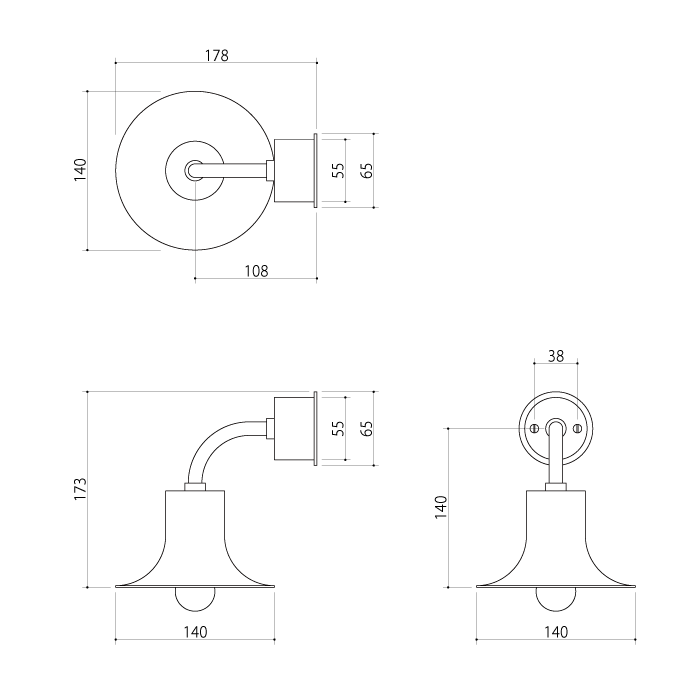 玄関灯 BELL（シルバー）