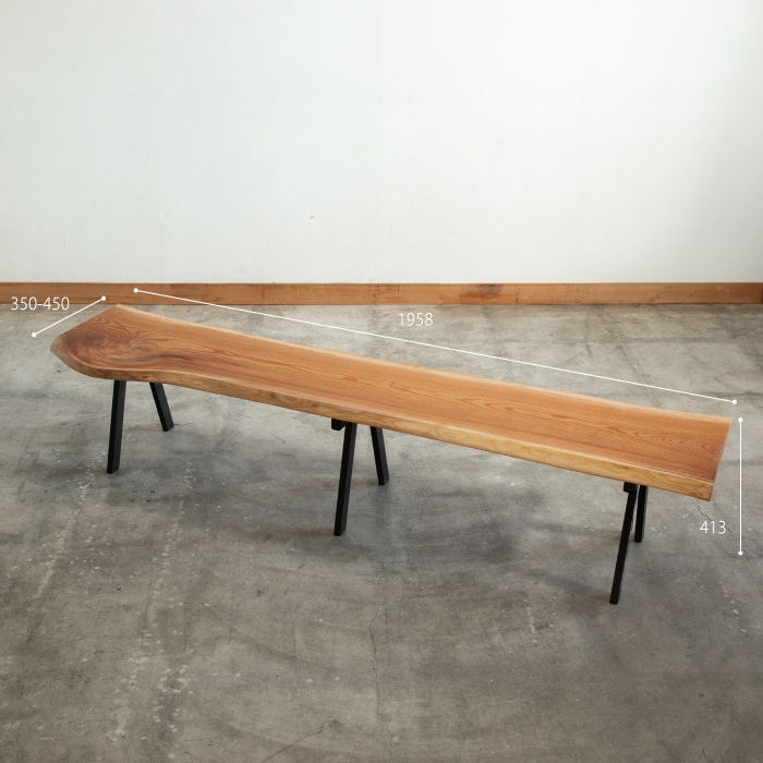 無垢天板ベンチ ケヤキ W1958 | 家具,ソファ・ベンチ | オリジナル家具