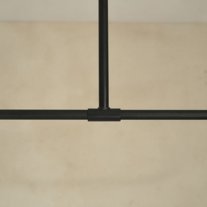 【BOU】錆びないL字型天吊りハンガーバー（黒）＜サイズオーダー＞